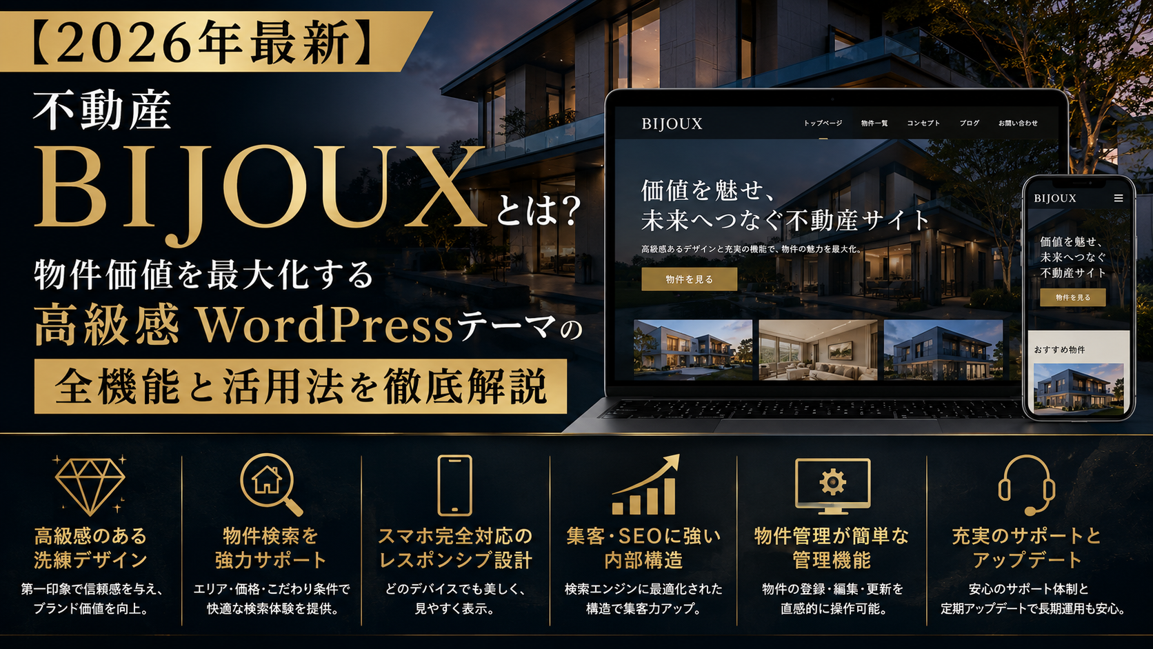 不動産のWordPressテーマ「BIJOUX」